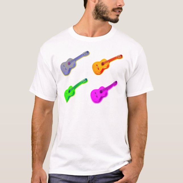 Camiseta Pop Art Clásica Guitarra Española (Anverso)