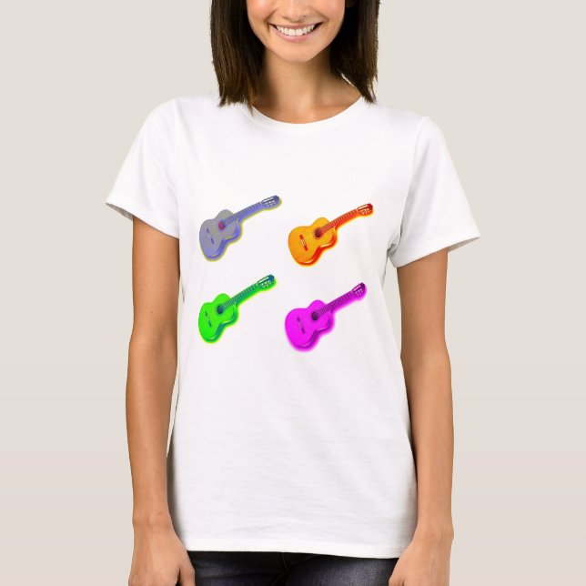 Camiseta Pop Art Clásica Guitarra Española (Anverso)