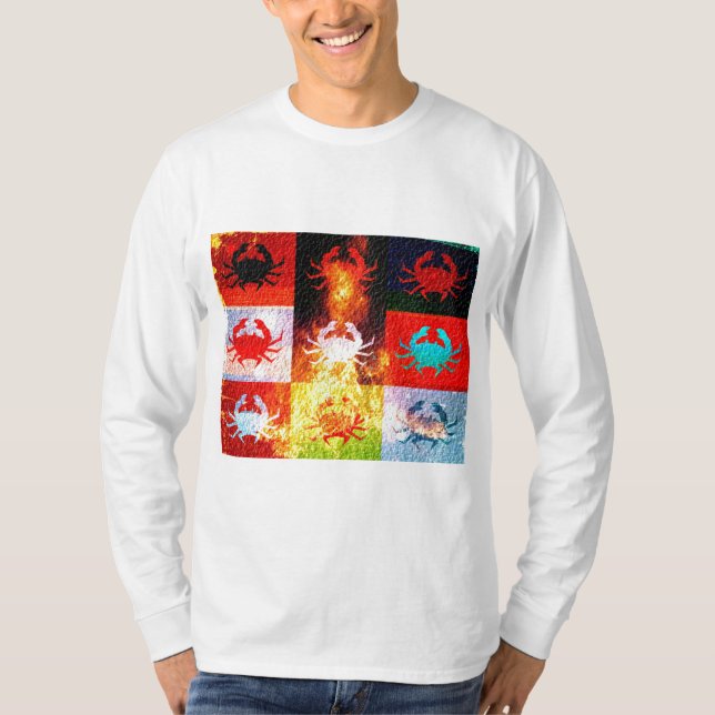 Camiseta Pop Art con cangrejos 3 (Anverso)
