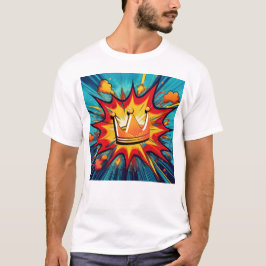 Camiseta Pop Art Crown con un explosivo diseño de estilo có