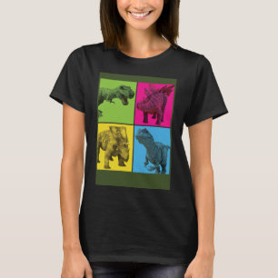 Camiseta Pop-Art de Dinosaurio para niños y Chicas que aman
