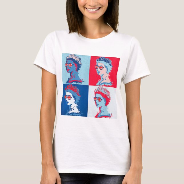 Camiseta Pop art divertido HM Queen (Anverso)