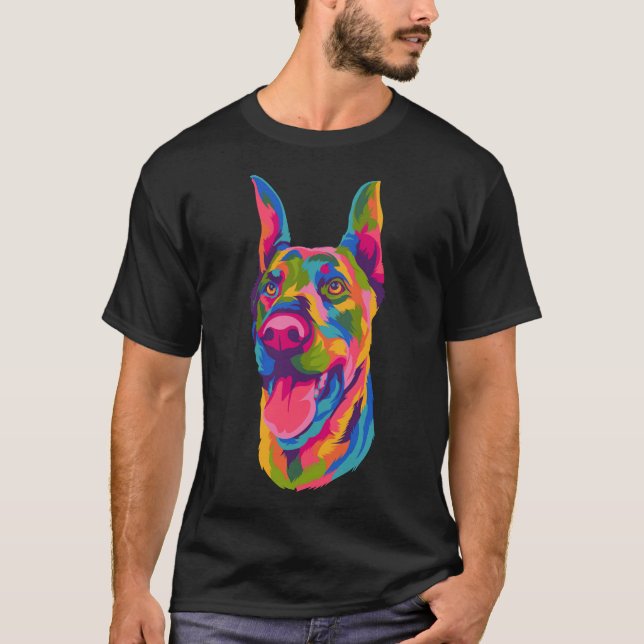 Camiseta Pop Art Doberman Cute Paw Mascotas Hombres Mujeres (Anverso)