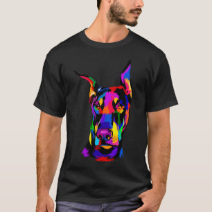 Camiseta Pop Art Doberman Pinscher Animal Mascota Dueño Lov