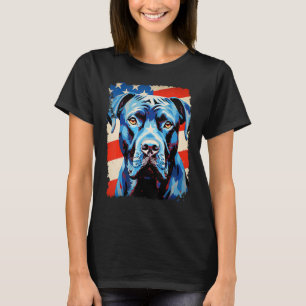 Camiseta Pop Art Dog Cane Corso Patriótico 4 de Julio