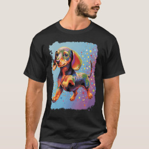 Camiseta Pop Art Dog Cute Dachshund