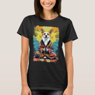 Camiseta Pop Art Dog Meditation Corgi