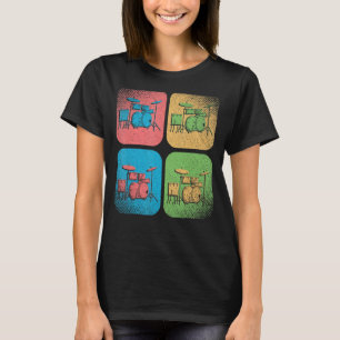 Camiseta Pop Art Drum Set Drums Player Drummer Music Drumme