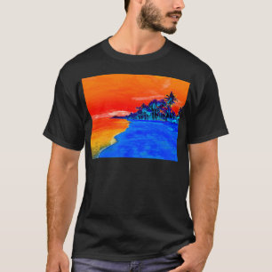 Camiseta Pop Art Exotic Beach Palm Trees