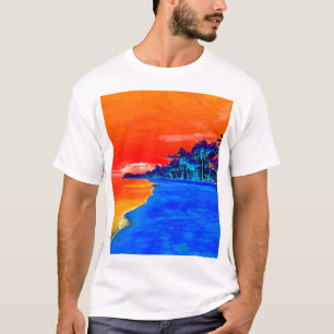 Camiseta Pop Art Exotic Beach Palm Trees