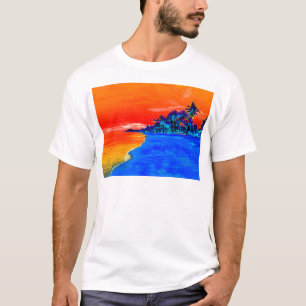 Camiseta Pop Art Exotic Beach Palm Trees