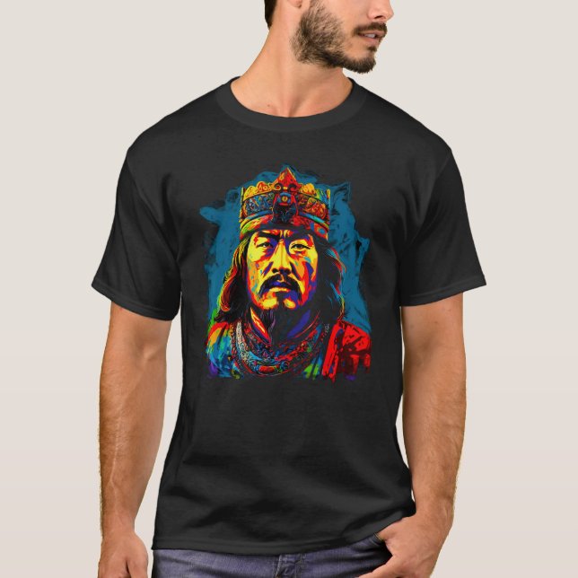 Camiseta Pop Art Genghis Khan (Anverso)