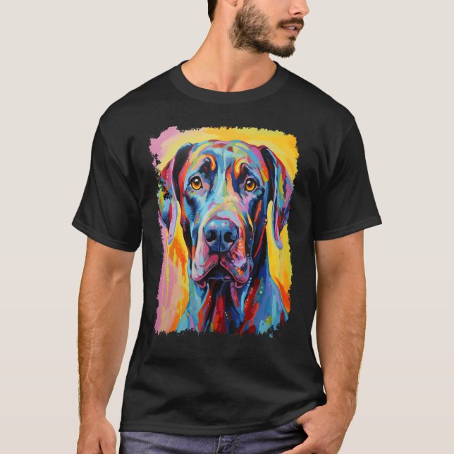 Camiseta Pop Art Great Dane (Anverso)