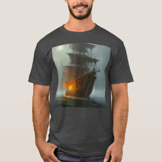 Camiseta Pop Art Haunted Pirate Ship Gasparilla Yacht Boat 
