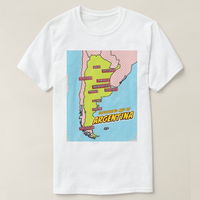 Camiseta Pop Art Ilustrado Argentina (Diseño del anverso)