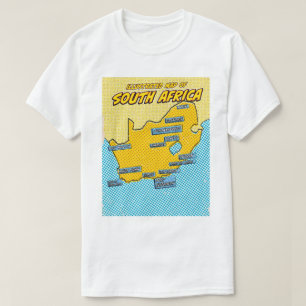 Camiseta Pop Art Ilustrado Sudáfrica 