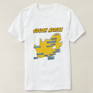 Camiseta Pop Art Ilustrado Sudáfrica 