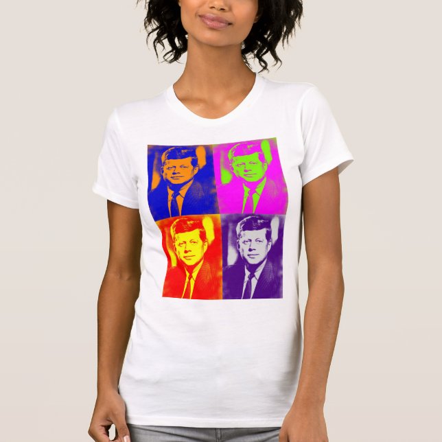 Camiseta Pop Art JFK John F. Kennedy (Anverso)