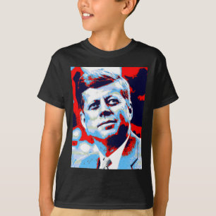 Camiseta Pop Art JFK John F. Kennedy Blue
