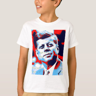 Camiseta Pop Art JFK John F. Kennedy Blue