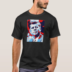 Camiseta Pop Art JFK John F. Kennedy Blue