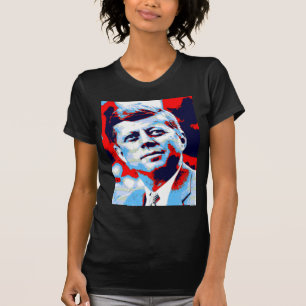 Camiseta Pop Art JFK John F. Kennedy Blue