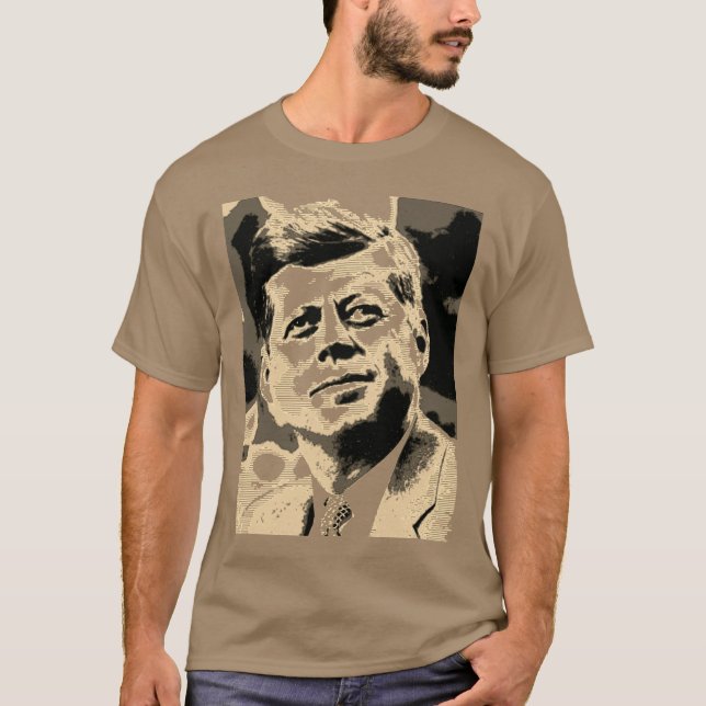 Camiseta Pop Art JFK John F. Kennedy Presidente Americano (Anverso)