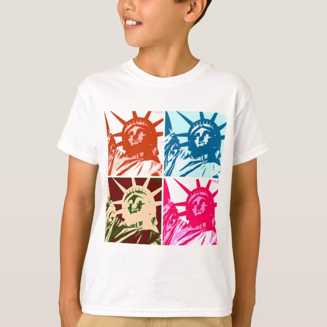 Camiseta Pop Art Lady Liberty Nueva York (Anverso)