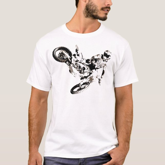 Camiseta Pop Art Motocross Motoryle Sport (Anverso)