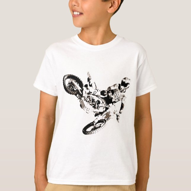 Camiseta Pop Art Motocross Motoryle Sport (Anverso)