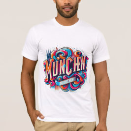Camiseta Pop Art Munich: Ciudad en negrita Tee