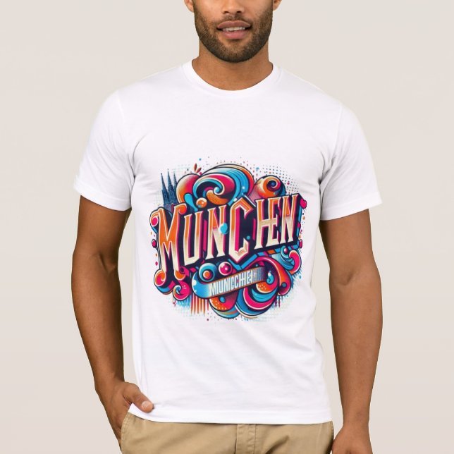 Camiseta Pop Art Munich: Ciudad en negrita Tee (Anverso)