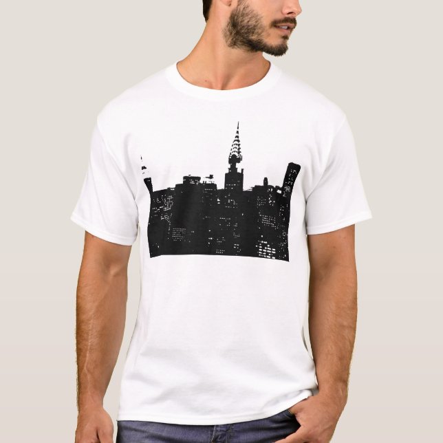 Camiseta Pop Art New York Silhouette (Anverso)
