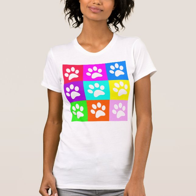Camiseta Pop Art "Per Paws" (Anverso)