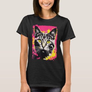 Camiseta Pop Art Pink Tortoiseshell Cat