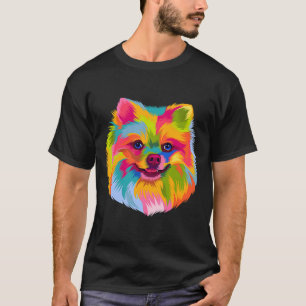Camiseta Pop Art Pomeranian Cute Doggie Hombres Mujeres Paw