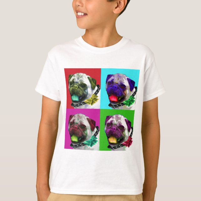 Camiseta Pop Art Pug (Anverso)