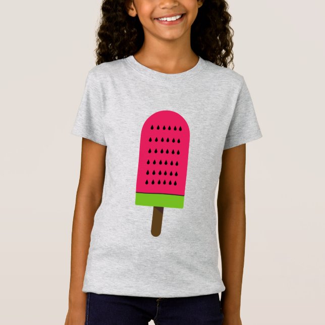 Camiseta Pop Art sandía tierna paleta de fruta (Anverso)