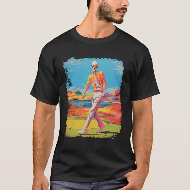 Camiseta Pop Art Skeleton Golf (Anverso)