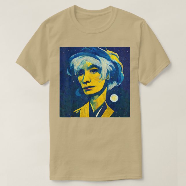 Camiseta Pop Art Starry Night Andy T-Shirt (Diseño del anverso)