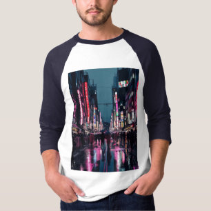 Camiseta Pop Art Tokyo - Neon Cityscape con atrevido ambien