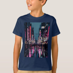 Camiseta Pop Art Tokyo - Neon Cityscape con atrevido ambien