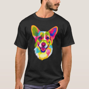 Camiseta Pop Art Welsh Corgi Mascotas Hombres Mujeres Niños