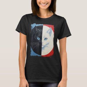 Camiseta Pop Art Yin Yang Cat
