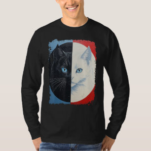 Camiseta Pop Art Yin Yang Cat