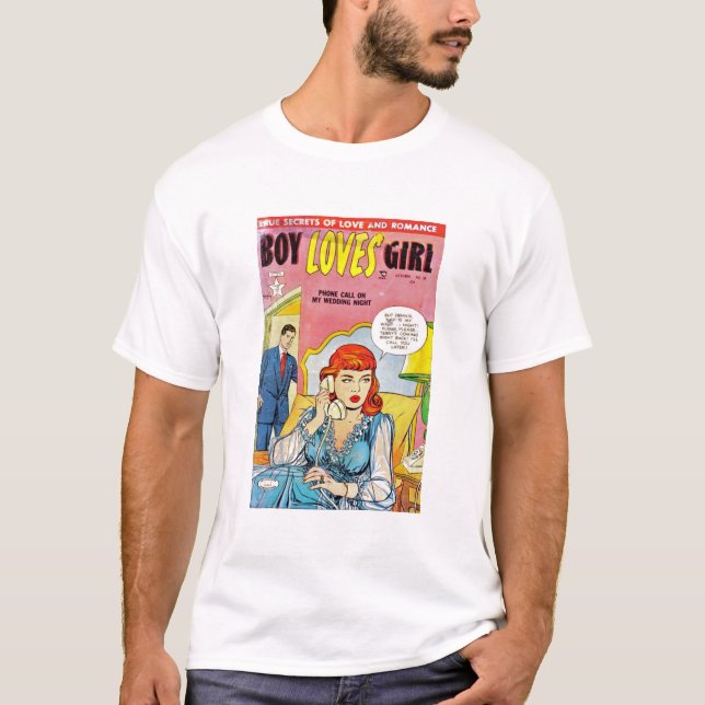 Camiseta Pop Arts - Romance - Boy Ama Chica - Llamada telef (Anverso)