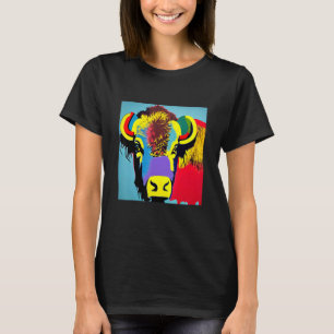 Camiseta Pop Bison Fun Cute Trendy Para Hombres Mujeres Y N
