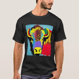 Camiseta Pop Bison Fun Cute Trendy Para Hombres Mujeres Y N