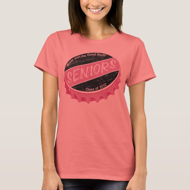 Camiseta Pop de mayores (de rosa) (Anverso)