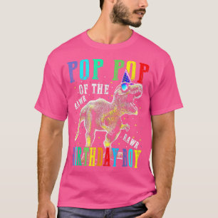 Camiseta Pop Del Dinosaurio De Los Niños De Cumpleaños